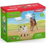Schleich Игрален комплект Schleich Farm World - Момиче каубой с ласо (42577-47304)