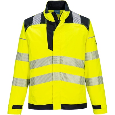 Portwest hi-vis pw3 fr714 / Светлоотразително огнеупорно яке - hv Жълто/Черно s (fr714ybrs)