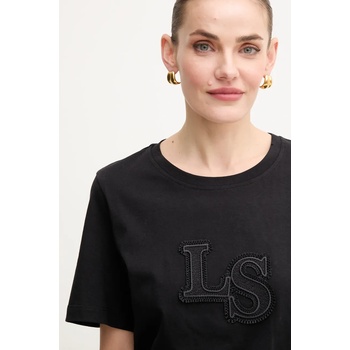 Luisa Spagnoli Памучна тениска Luisa Spagnoli в черно 542081 (542081)