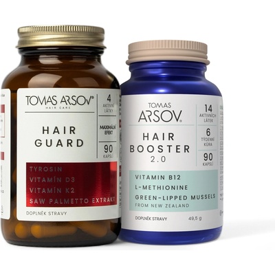 Tomas Arsov Hair Guard & Hair Booster 2.0 Hair Care Supplement Set 2x90 kapsúl