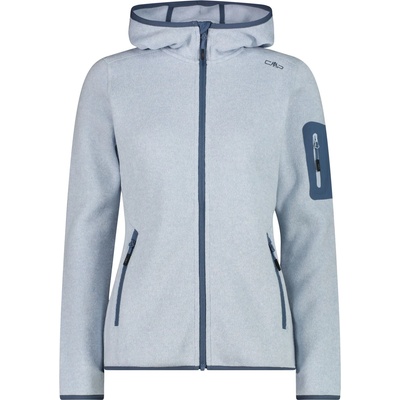 CMP Дамско поларено яке CMP Women's Jacket Fix Hood Jacquard Knitted 3H19826 Fleece jacket - Sky Blue / Bianco - размер 34 (EU) (105-4940-3411)