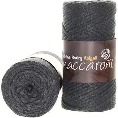Maccaroni Abigail 3 mm tmavě šedá