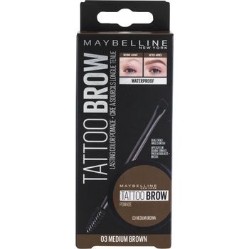 Maybelline Gélová pomáda na obočie Tattoo Brow Pomade 03 Medium Brown 4 g