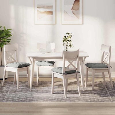 vidaXL Възглавници за седалки 4 pcs Светлосиво 40 x 40 x 6 cm (42015176)