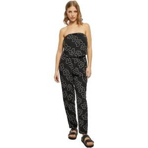 Urban classics Гащеризон Urban classics Viscose sleeveless jumpsuit - Black (Black Flower)