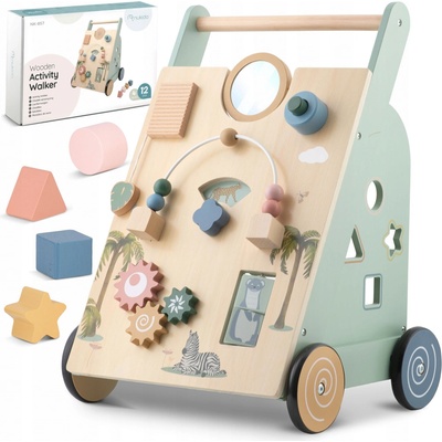 Nukido Dřevěné chodítko pro dítě odrážedlo senzorické odrážedlo na hraní