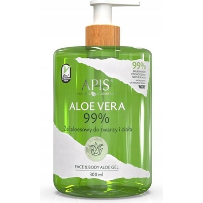 Apis Natural Cosmetics Aloe Vera intenzivně hydratační gel na obličej tělo a vlasy 300 ml