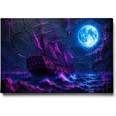 KRAFTHOUSE.EU Moonlit Phantom – obraz na plátno Premium Canvas (100% bavlna) | Různé rozměry Velikost: 70 x 50 cm