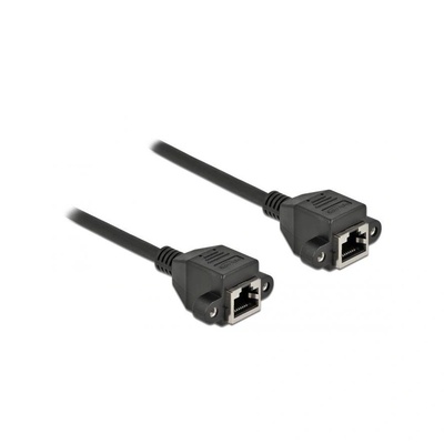 Delock 87006 25cm Cat6A S/FTP заключващ се RJ45 женски - заключващ се RJ45 женски удължителен кабел (87006)