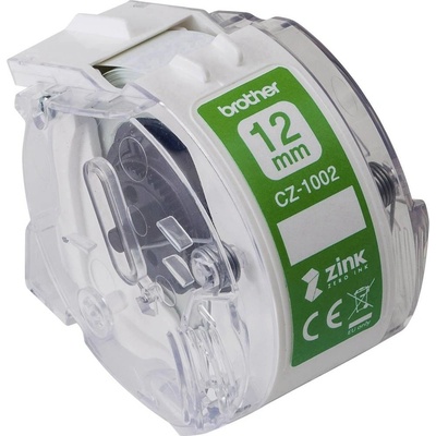 Brother etikety v roli 12 mm x 5 m papier biela 1 ks trvalé CZ1002 rolky s farebnými etiketami; CZ1002