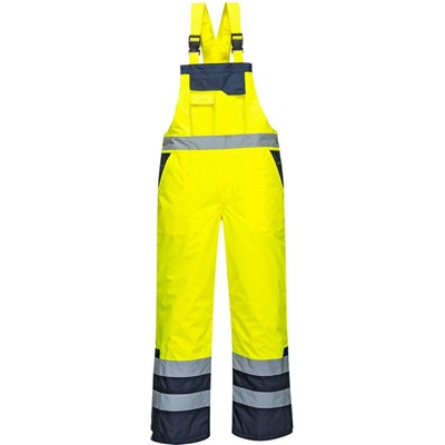 Portwest nohavice S489 s laclem zateplená nepromokavé reflexní žltá