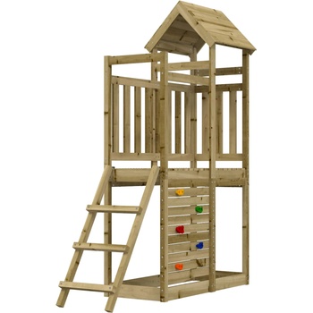 vidaXL Игрална кула Кафяво Солидна импрегнирана дървесина (3417204)