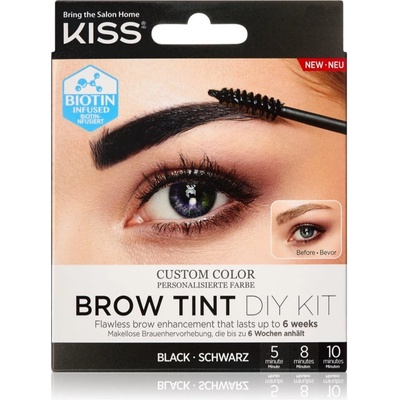 KISS Brow Tint DIY Kit цвят за вежди цвят Black 20ml