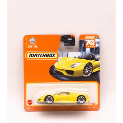Matchbox Porsche 918 Spyder žluté