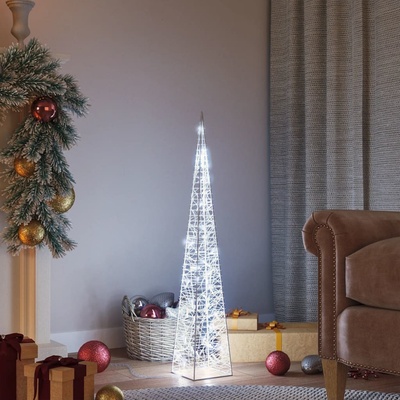 vidaXL Akrylový dekoratívny svetelný LED kužeľ studený biely 90 cm
