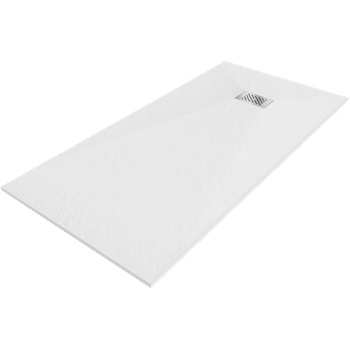 Mexen Hugo правоъгълна душ кабина SMC 170 x 90 см, бяла, капак инокс - 42109017-X (42109017-X)