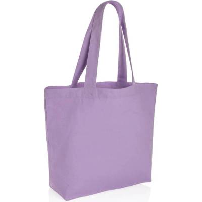 Nákupná taška s vreckom Impact z 285g recykl. canvas, fialová