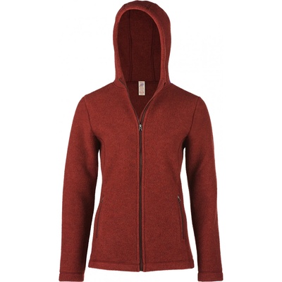 Engel Дамско вълнено яке Engel Women's Jacket with Hood Wool jacket - Terracotta Melange - размер 42/44 (EU) (105-1332-0513)