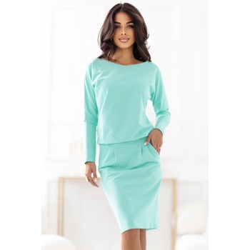 Image 1 of Numoco 189-12 Дамска рокля с дълги ръкави в цвят ментаnmc-2649 - Бордо, размер s