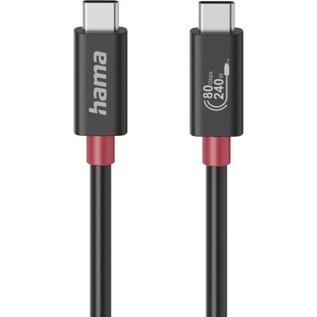 Hama Кабел USB-C еMarker, USB 4 Gen 4, 80 Gbit/s, 1 м, 5 A, 240 W , черен (HAMA-200799)