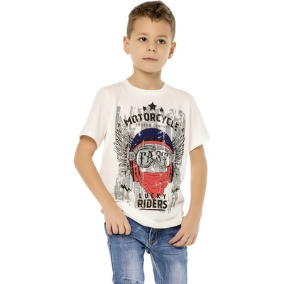 Winkiki Kids Wear Chlapecké tričko Lucky Riders - bílá