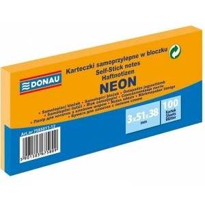 DONAU SELF-ADHESIVE BLOCK, DONAU, 38X51MM, 100K, ORANGE NEON, 3PCS 7585011-12