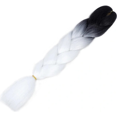 Jumbo Braids B33 čierna-biela ombré kanekalon