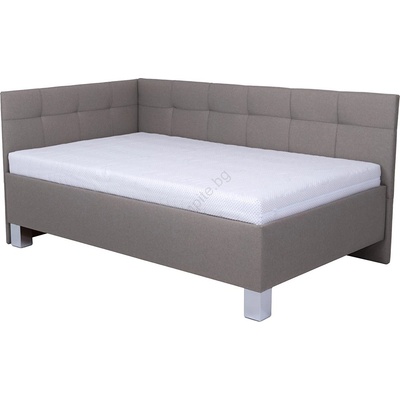 POHODA Тапицирано легло с място за съхранение без матрак MARIA PETITE 120x200 cm таупе (PO0056)