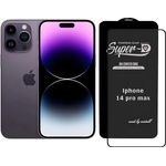 Mietubl Закалено стъкло Mietubl Super D за iPhone 14 Pro Max - Черно KP29833