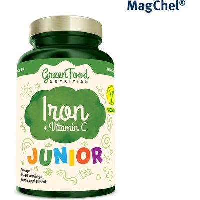 GreenFood Nutrition Junior Železo + Vitamín C 90 kapsúl