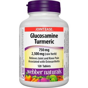 Webber Naturals Glucosamine Turmeric, 120 таблетки, Webber Naturals