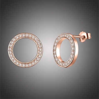Grace Silver Jewellery stříbrné náušnice se zirkony Lydia Gold E-PAS484-2/3 zlatá