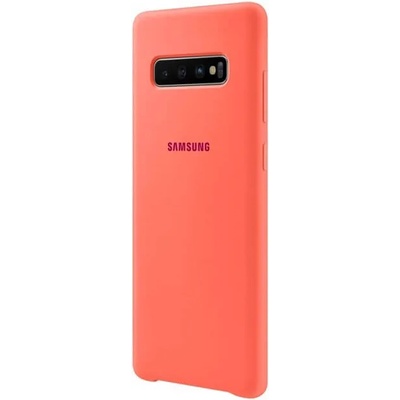 Samsung Оригинален Силиконов Калъф за Samsung S10 Plus, Silicone Cover Case EF-PG975THE, Розов (EF-PG975THEGWW)