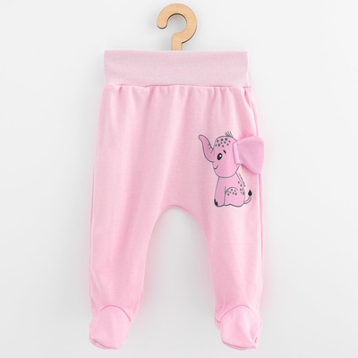 Kojenecké bavlněné polodupačky New Baby Happy Elephant pink – Zbozi.Blesk.cz