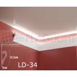  Ld-34 Декоративен профил за скрито led осветление ► 2метра (ld34)