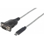 Manhattan USB-C USB Cable - RS-232 0.45 m Transparent (151283)