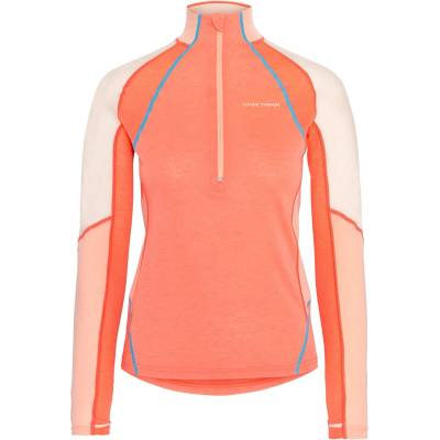 Kari Traa Дамско синтетично термобельо Kari Traa Women's Alma Half Zip Longsleeve - Coral - размер XS (916-4111-0411)