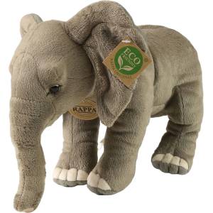 Rappa Плюшена играчка Rappa Еко приятели - Африкански саванен слон, стоящ, 28 cm (242265) - baby