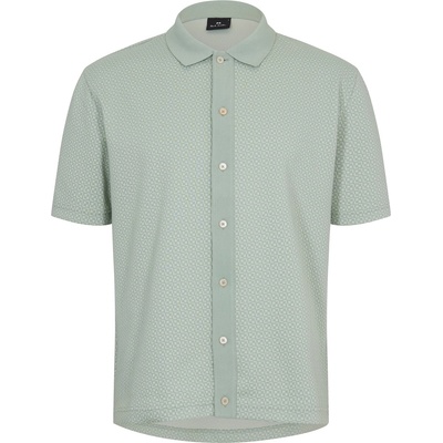 PS Paul Smith Риза с къс ръкав PS Paul Smith Men's Button Front Short Sleeve Patterned Shirt - Green 30