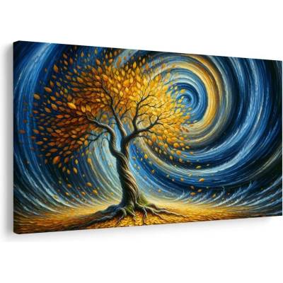 Obraz strom života ve vířivém nebi - 120x80
