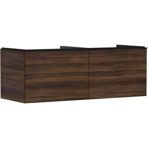 Hansgrohe Xelu Q - Шкафче за умивалник, 50x136x55 см, 2 чекмеджета, тъмен орех/матово черно 54069670 (54069670)