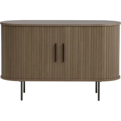Unique Furniture Кафяв скрин от дъбов декор с плъзгащи се врати 120x76x45 cm Nola - Unique Furniture (50132930)