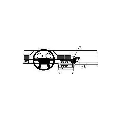 Brodit ProClip montážna konzola na palubnú dosku pre Volvo 760 88-90, 852082