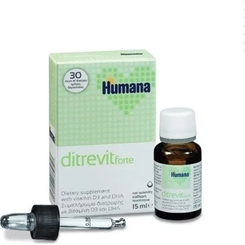 Humana Витамин D3 & DHA хранителна добавка , Humana Ditrevit Forte 15ml Food Supplement With D3 & DHA