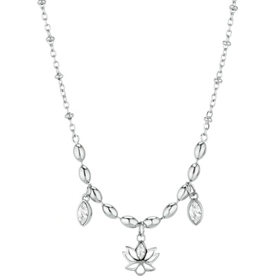 Brosway Elegantný oceľový náhrdelník lotosový kvet chakra BHKN157