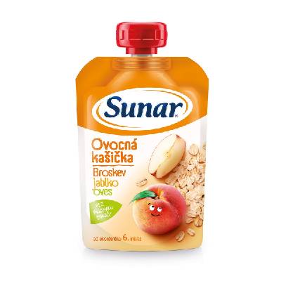 Sunar Ovocná Kašička Broskev Jablko Ovesné Vl.120 g