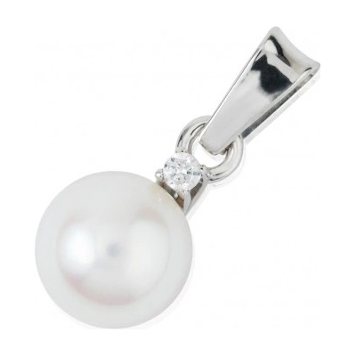 Couple perlový přívěsek Allexina bílé zlato a zirkon 66 2 0013.1B00.0.00.748.23