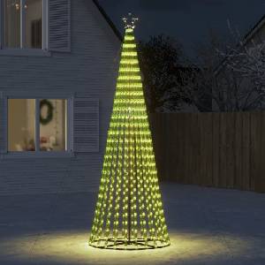vidaXL LED коледна елха 688 LED топло бяло 300 см (358068)