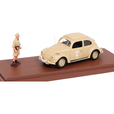 Volkswagen Beetle Africa Korps 1941 s figurkou Erwina Rommela Rio Models 1:43