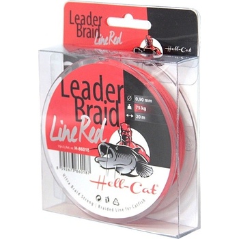 Hell-Cat šnúra Leader Braid Line červená 20m 1,20mm 100kg